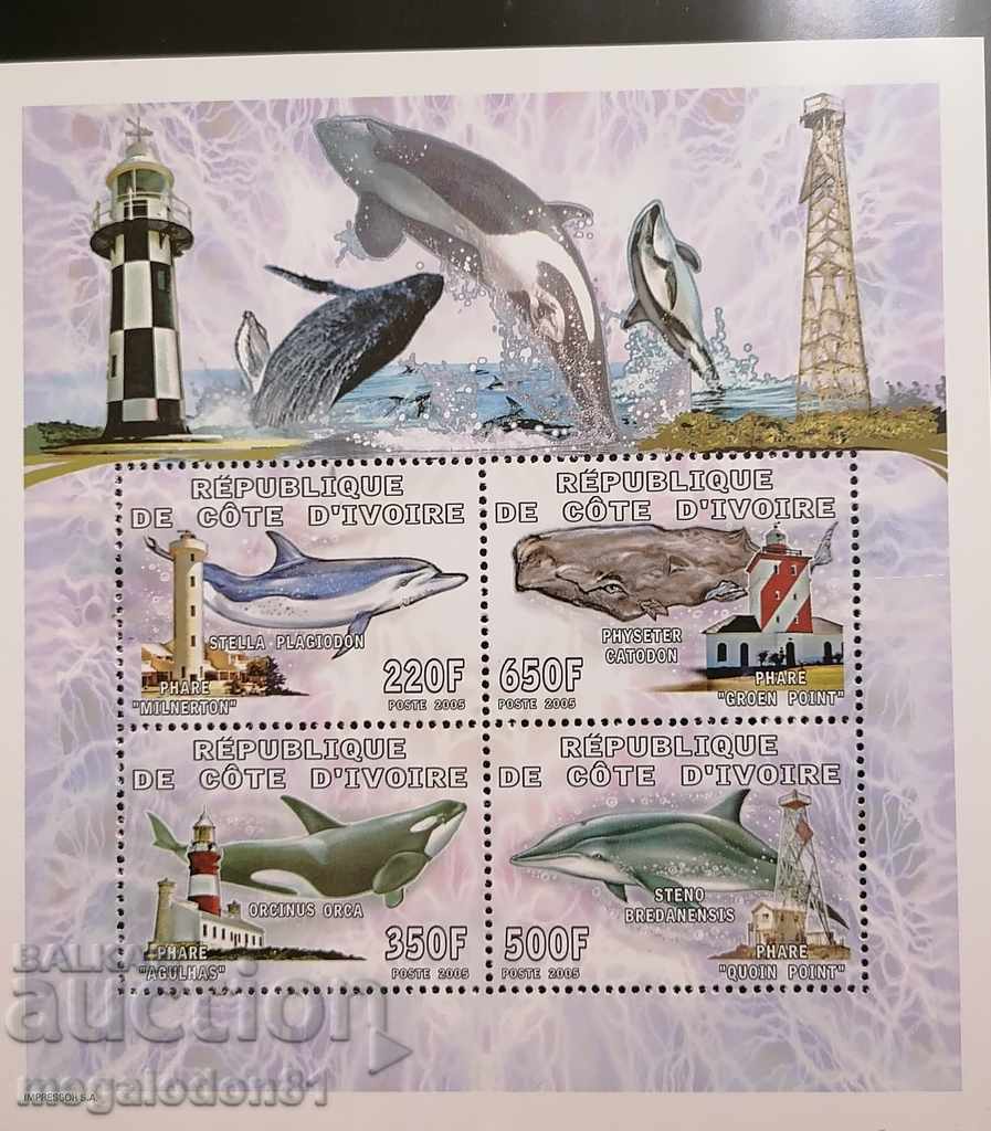 Ivory Coast - lighthouses, whales, dolphins