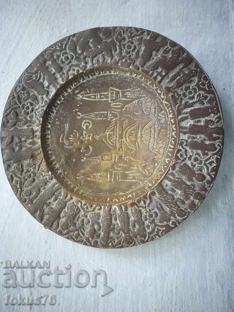 BRONZE PLATE FOR WALL HOLY SOFIA CHURCH IN ISTANBUL - 5