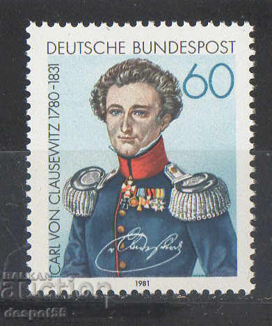 1981. Γερμανία. Στρατηγός Karl von Clausewitz.