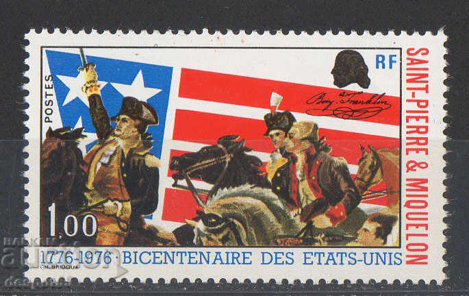 1976. Saint Pierre and Miquelon. 200 years since the American Revolution.
