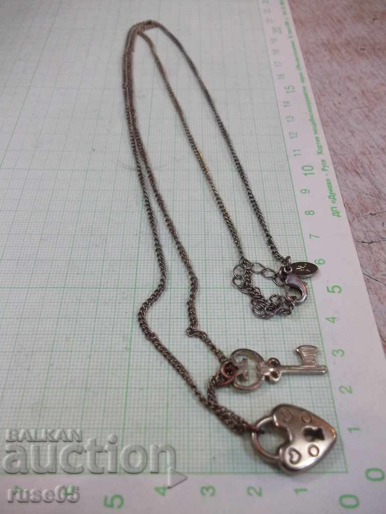 Pandantive "Lacăt * Inimă * și cheie" cu lanț - 5 Pandantive "Lacăt * Inimă * și cheie" cu lanț - 5