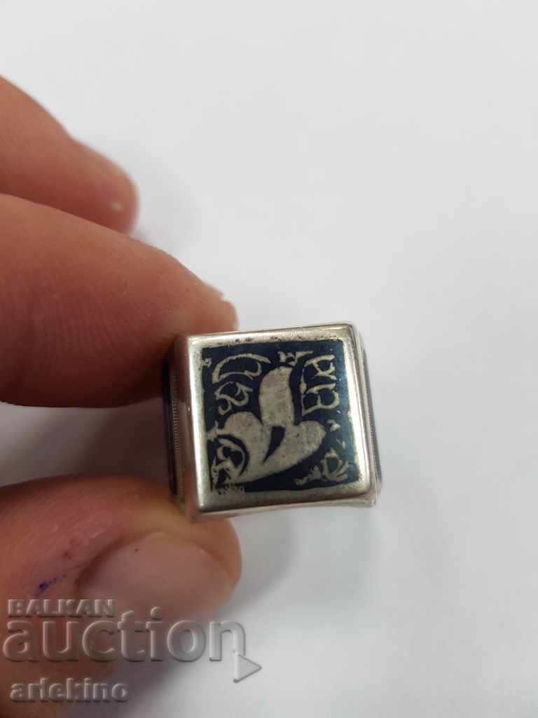 Σοβιετικό ανδρικό δαχτυλίδι από ασήμι 875 με νάιλο ΕΣΣΔ με τιμή € 35.00 | 68.45 BGN
