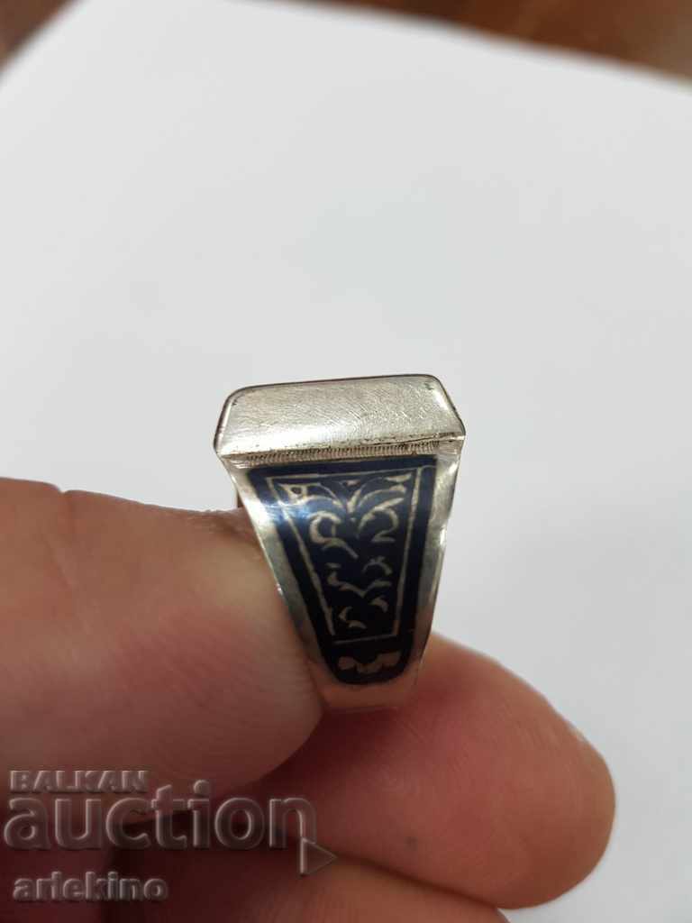 Delivery of Soviet men's silver 875 ring with USSR nyalo