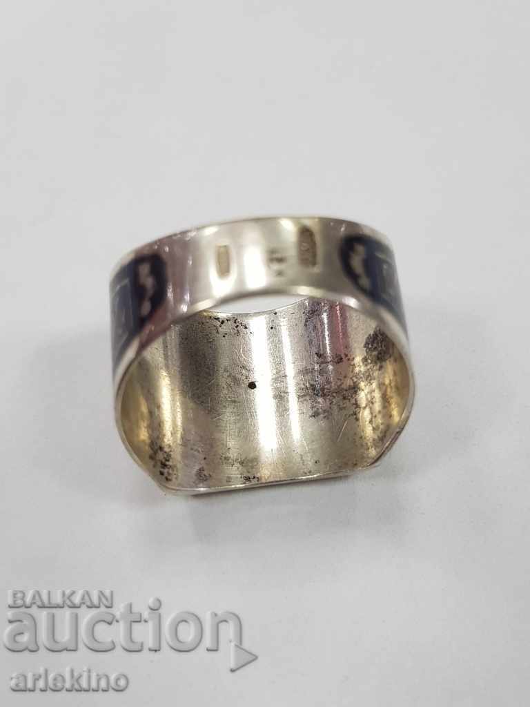 Soviet men's silver 875 ring with USSR nyalo - 6