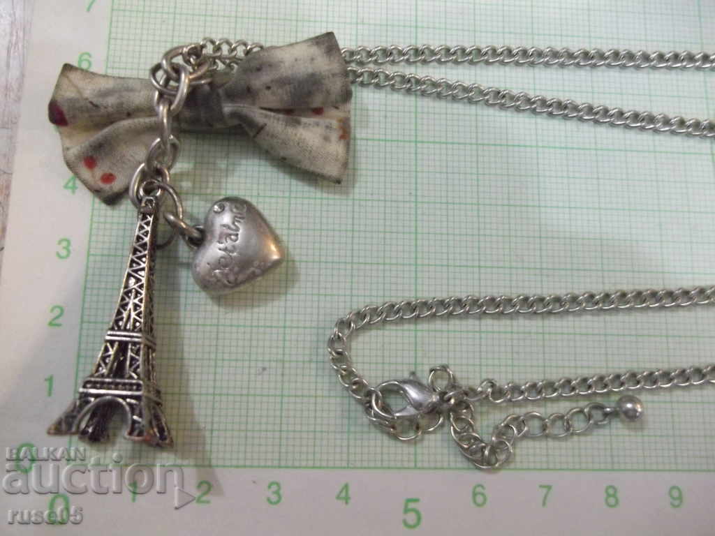 Pendant "Eiffel Tower and heart" with a chain - 5 Pendant "Eiffel Tower and heart" with a chain - 5