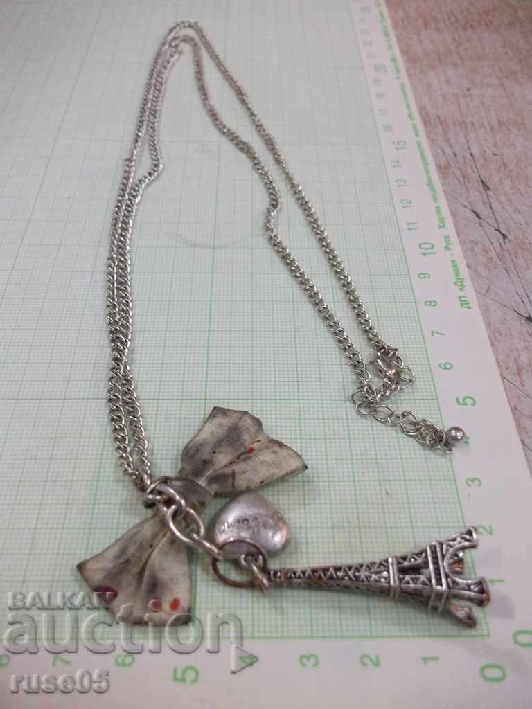 Pendant "Eiffel Tower and heart" with a chain - 6 Pendant "Eiffel Tower and heart" with a chain - 6