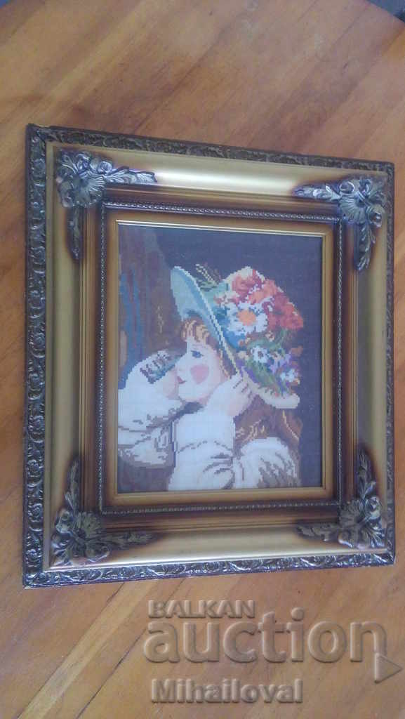 Tapestry "The Girl with the Hat" from the Viller Gold Collection with price 175.50 BGN | € 89.73 Tapestry "The Girl with the Hat" from the Viller Gold Collection with price 175.50 BGN | € 89.73