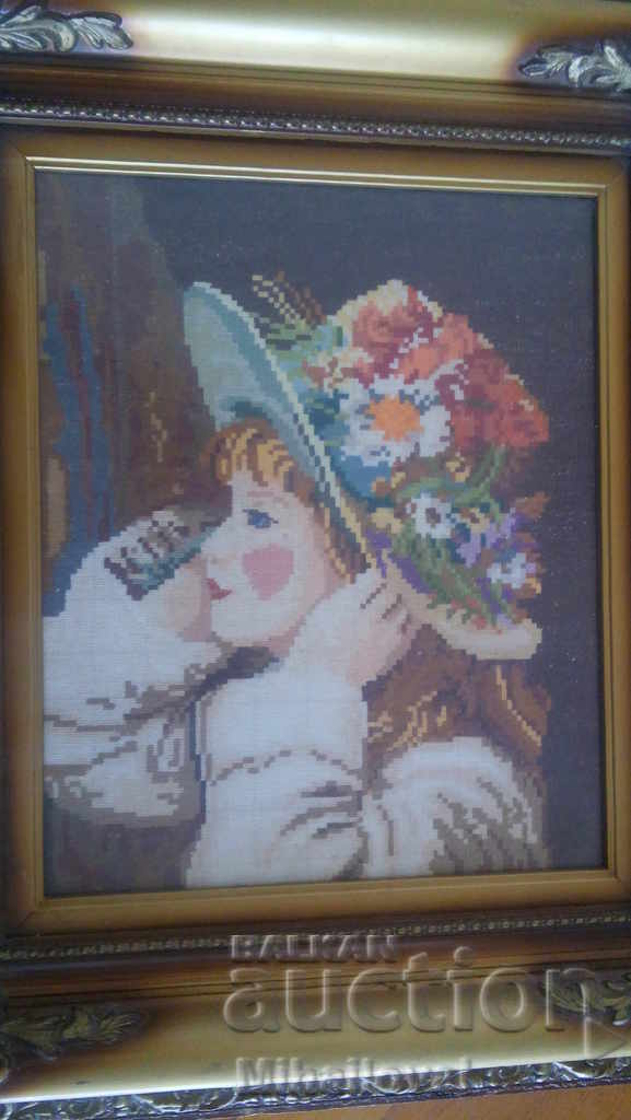 Tapestry "The Girl with the Hat" from the Viller Gold Collection