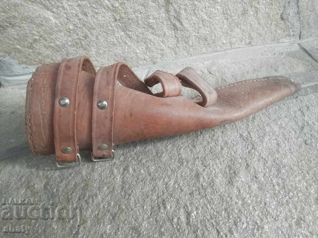 An old leather scabbard for a gouge tool or large knife. with price 25.00 BGN | € 12.78 An old leather scabbard for a gouge tool or large knife. with price 25.00 BGN | € 12.78