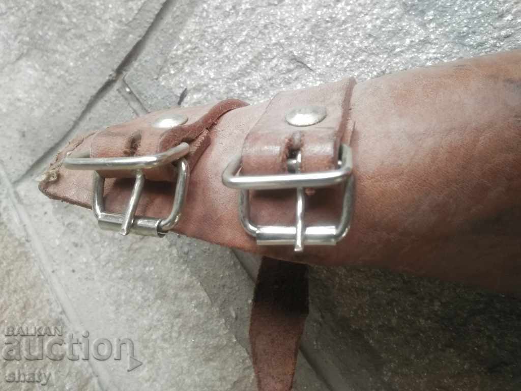 An old leather scabbard for a gouge tool or large knife. - 5 An old leather scabbard for a gouge tool or large knife. - 5