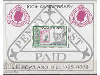 1979. Swaziland. 100 de ani de la moartea lui Sir Rowland Hill. Bloc.