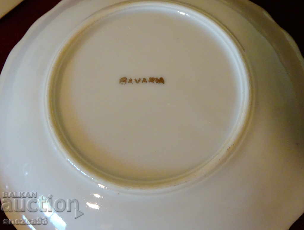 Auction  Bavarian porcelain, gold, plate, bowl, 6 pieces