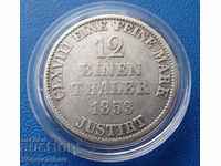 Hannover - Germany 1/12 Thaler 1853 In Silver Rare