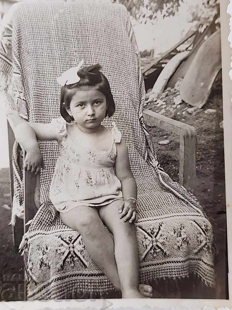 1940 OLD CHILDREN'S PHOTO PHOTO CHILD GIRL GIRL