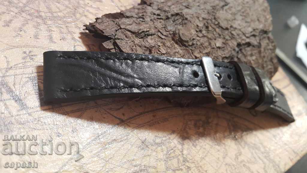 Livrarea Curea de ceas din piele 22mm Piele naturală realizată manual 623 Livrarea Curea de ceas din piele 22mm Piele naturală realizată manual 623