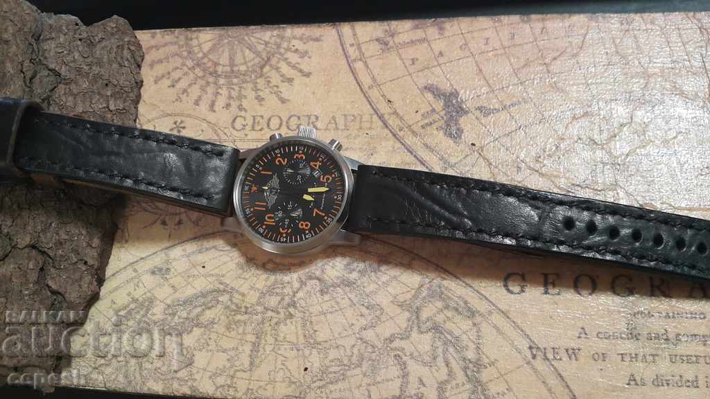 Curea de ceas din piele 22mm Piele naturală realizată manual 623 - 6 Curea de ceas din piele 22mm Piele naturală realizată manual 623 - 6