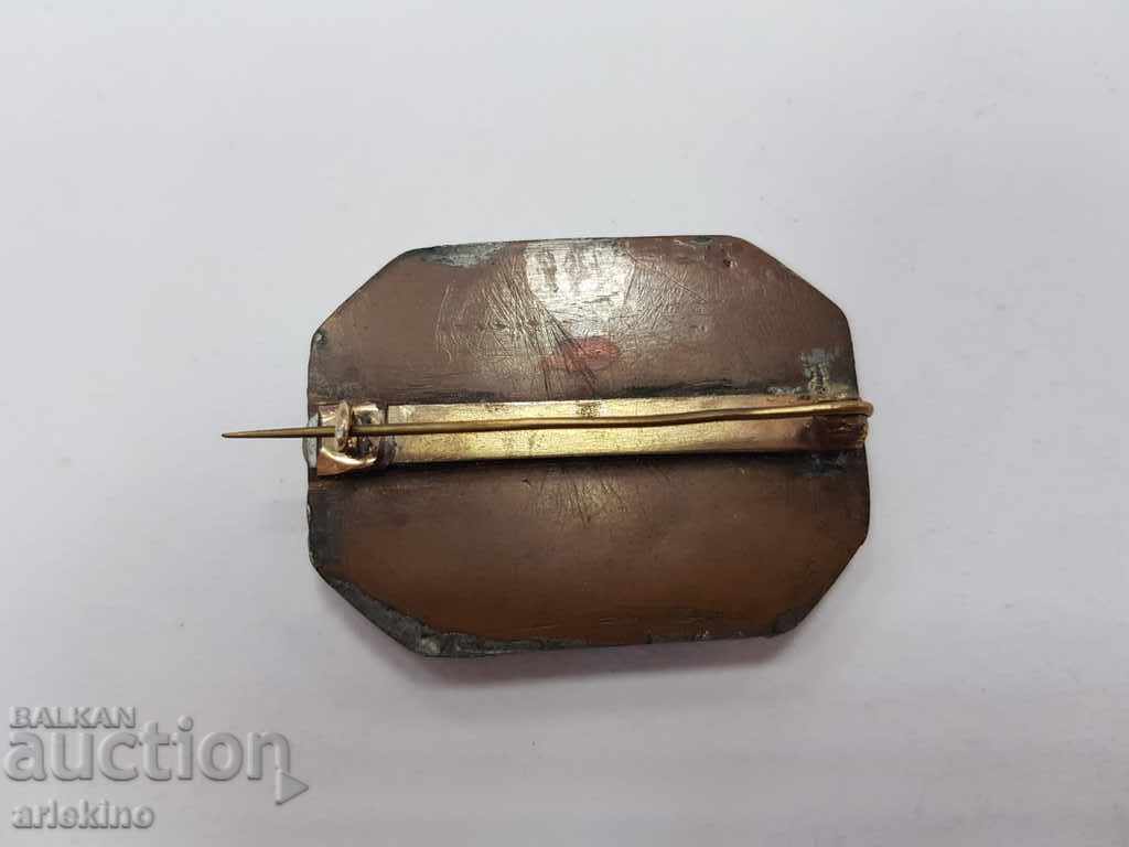 Аукцион Стара колекционна Европейска рисувана брошка края на 19 век