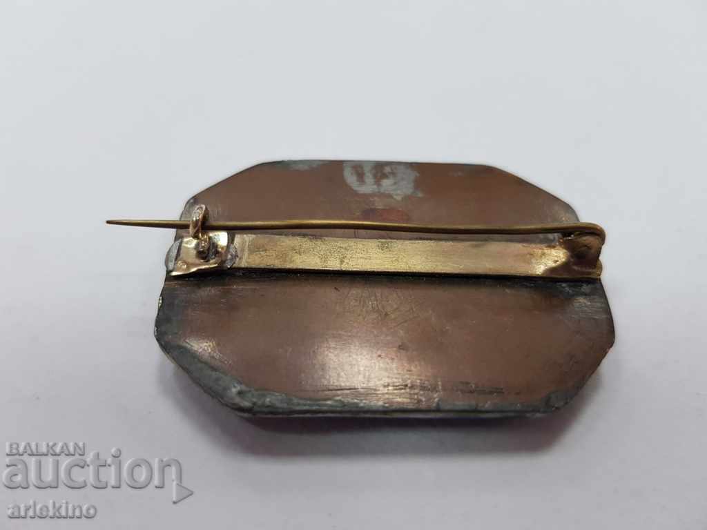 Доставка на Стара колекционна Европейска рисувана брошка края на 19 век