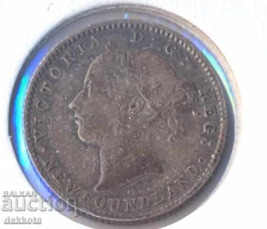 Newfoundland 10 cents 1890, silver, quality, old patina with price 90.00 BGN | € 46.02