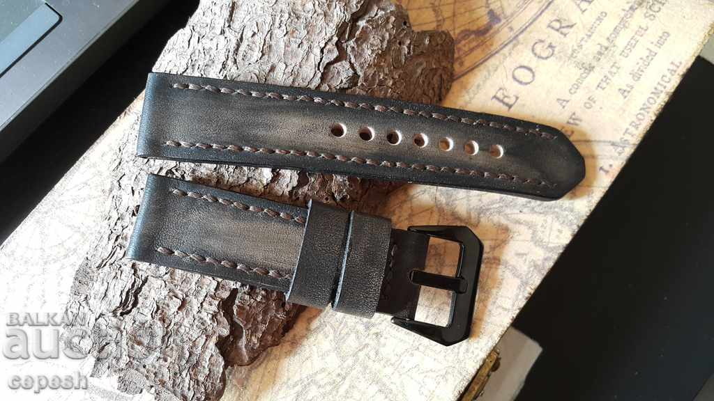 Δερμάτινο λουράκι ρολογιού 24mm Γνήσιο δέρμα 613 με τιμή 40.00 BGN | € 20.45