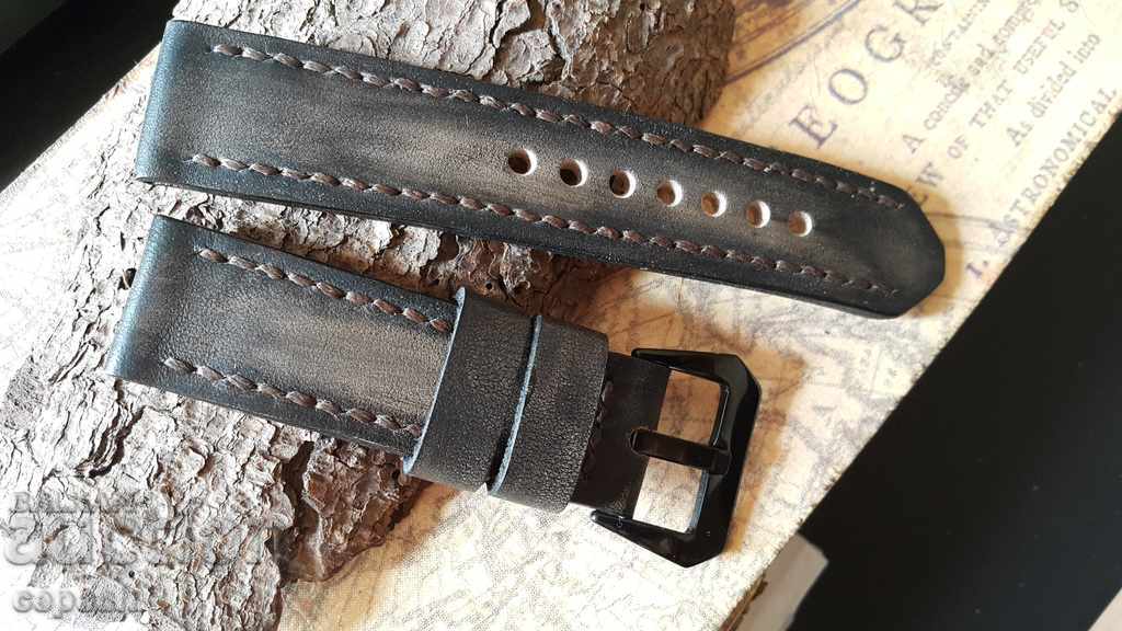 Leather watch strap 24mm Genuine leather 613