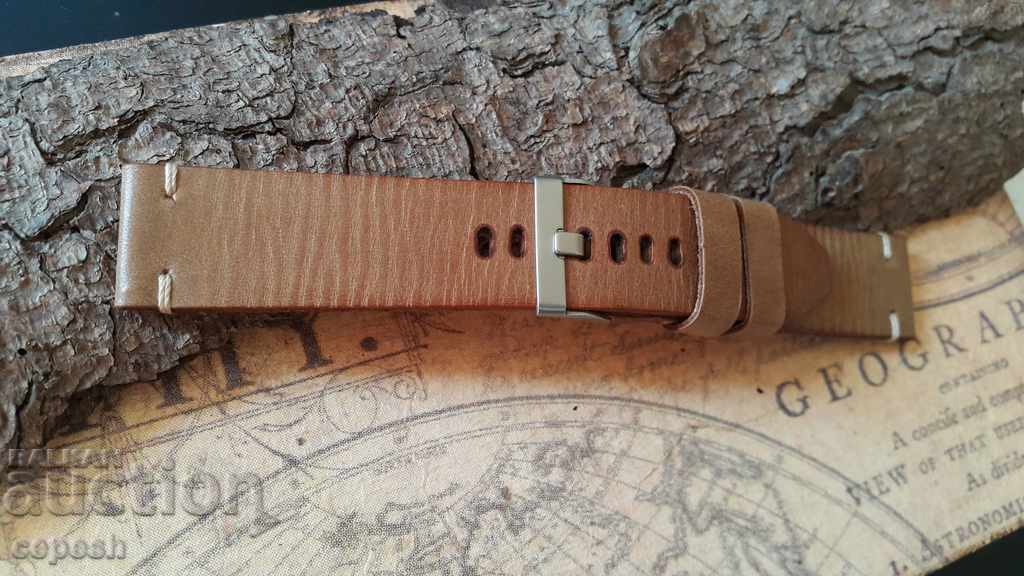 Delivery of Leather strap 22mm Genuine leather handmade 602 Delivery of Leather strap 22mm Genuine leather handmade 602