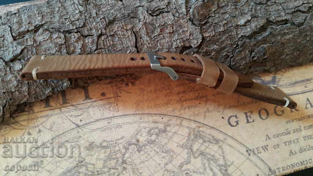 Leather strap 22mm Genuine leather handmade 602 - 5 Leather strap 22mm Genuine leather handmade 602 - 5