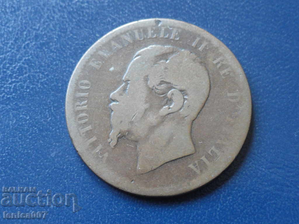 Italy 1866 - 10 centezim '' T '' - 5 Italy 1866 - 10 centezim '' T '' - 5