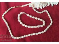 Natural Real Pearls/Necklace and Bracelet