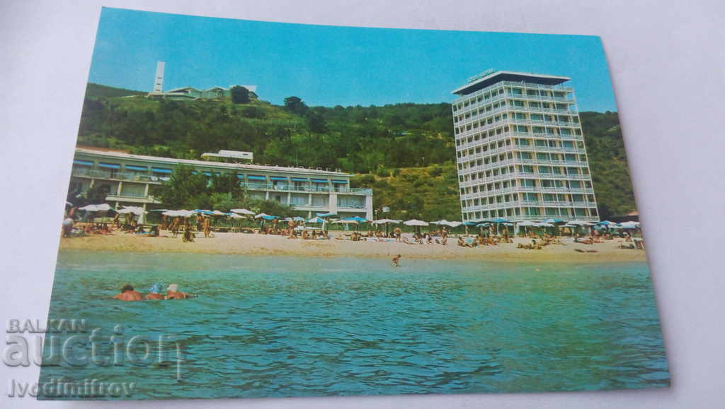 Пощенска картичка Златни пясъци Хотел Берлин 1974