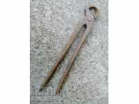 Antique blacksmith's tongs carpentry wrought iron tool