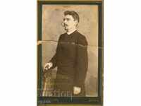 СТАРА ФОТОГРАФИЯ - КАРТОН - КАРЛО АЛБРЕХТ ВАРНА 1889 - М0756