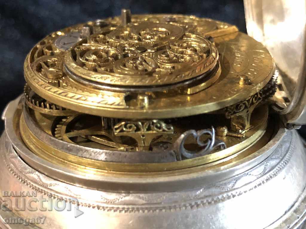 Ceas de buzunar al marelui maestru William Clarke din 1750 - 7