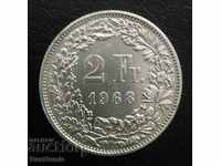 Швейцария. 2 франка 1968 г.