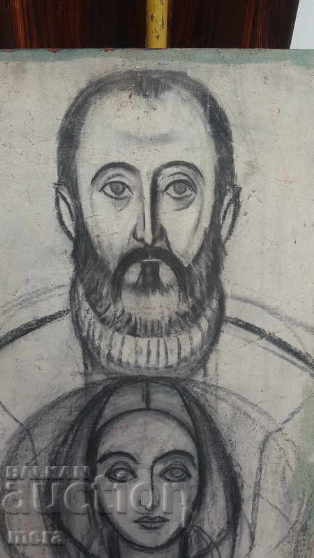Schiță grafică a unui autoportret - Tsvyatko Tsvetkov