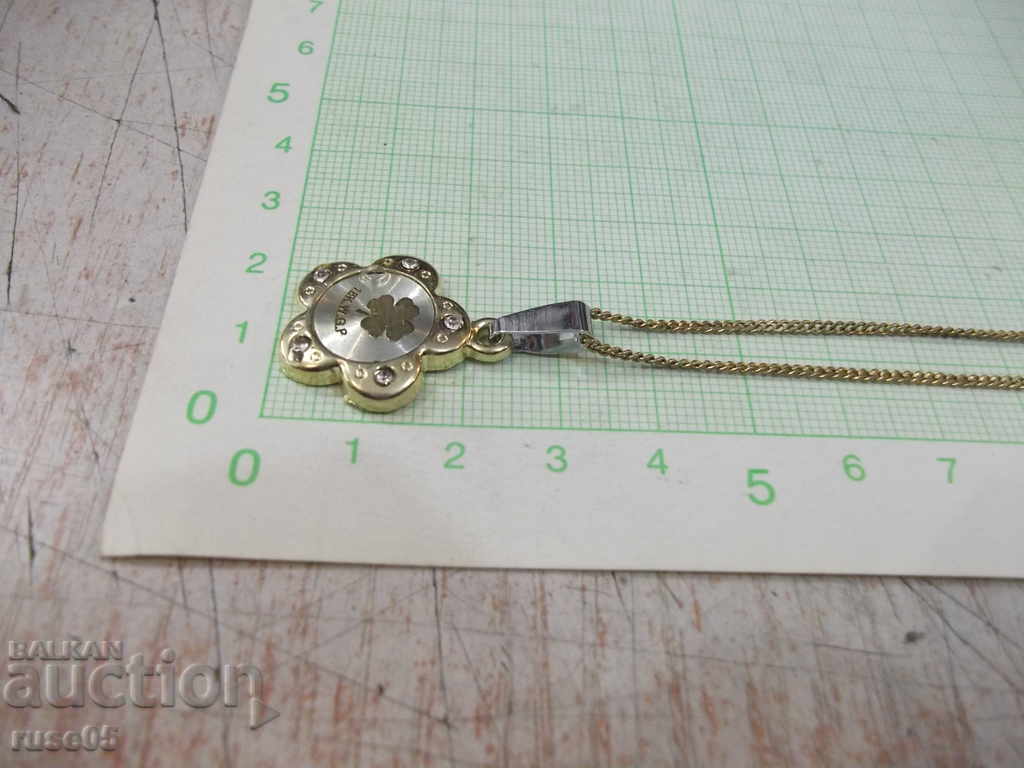 Chain with pendant "Clover" with stones imitation jewelry - 5 Chain with pendant "Clover" with stones imitation jewelry - 5
