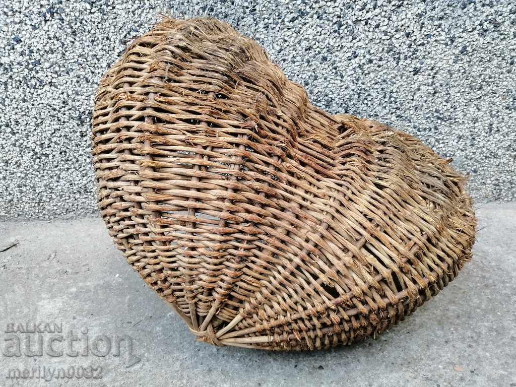 Δημοπρασία Παλιό ψάθινο καλάθι, ξύλινο, καλάθι, πάνελ Δημοπρασία Παλιό ψάθινο καλάθι, ξύλινο, καλάθι, πάνελ