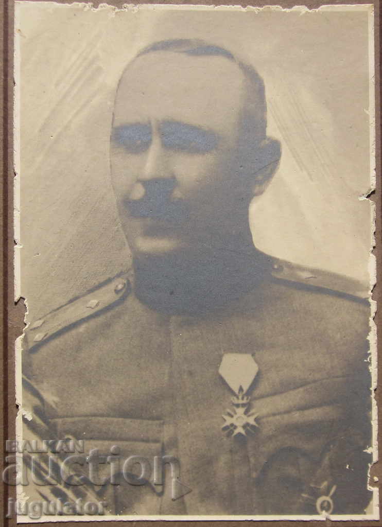 Delivery of Kingdom of Bulgaria military photo Colonel with a cross for bravery Delivery of Kingdom of Bulgaria military photo Colonel with a cross for bravery