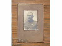 Kingdom of Bulgaria military photo Colonel with a cross for bravery