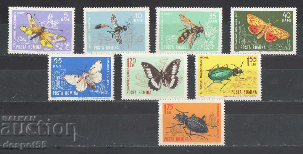 1964. Romania. Insects.
