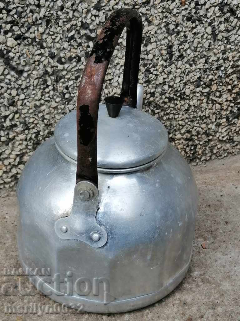 Auction Old aluminum teapot, coffee pot, second world jug Auction Old aluminum teapot, coffee pot, second world jug