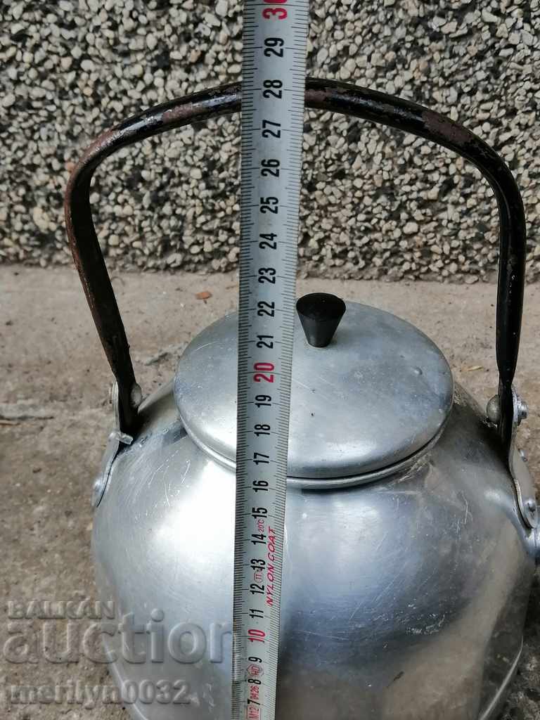Delivery of Old aluminum teapot, coffee pot, second world jug Delivery of Old aluminum teapot, coffee pot, second world jug