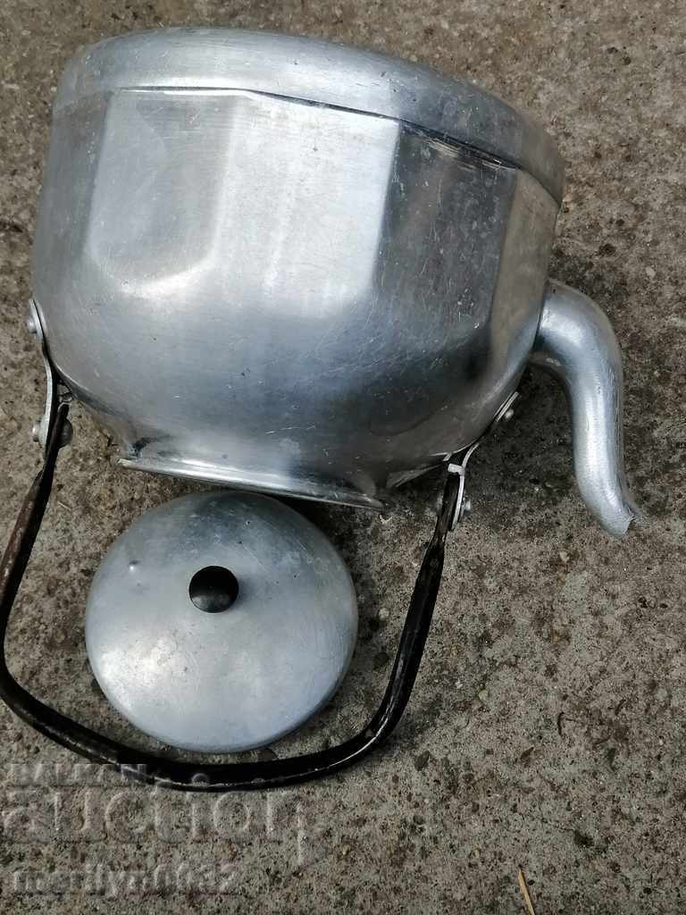 Old aluminum teapot, coffee pot, second world jug - 7 Old aluminum teapot, coffee pot, second world jug - 7