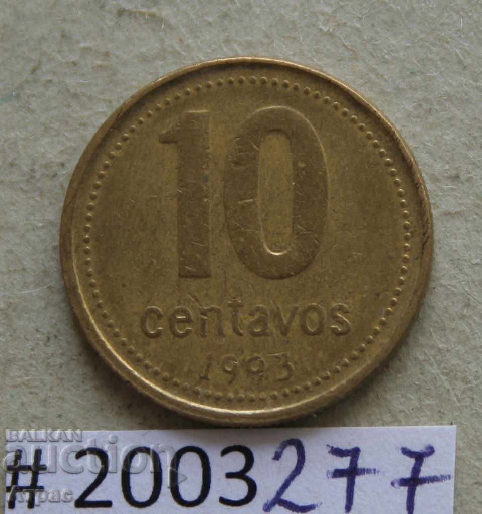 10 tsentavos 1993 Argentina