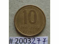 10 центавос 1993  Аржентина
