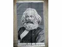 Woven panel portrait of Karl Marx China carpet, painting