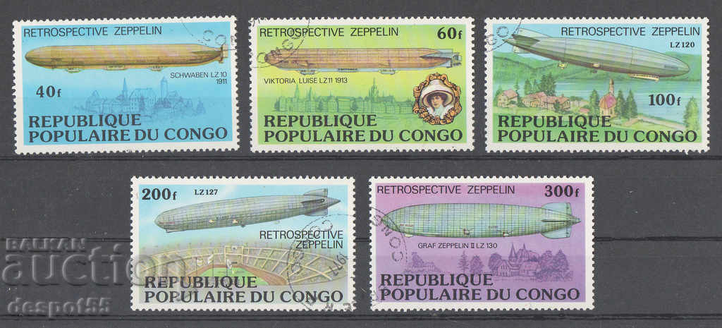 1977. Congo, Rep. The story of Zeppelin.