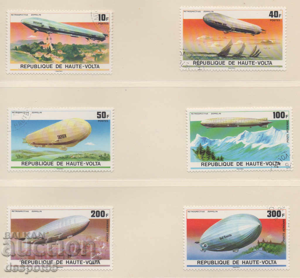 1976. Upper Volta. 75 years of the first airships.
