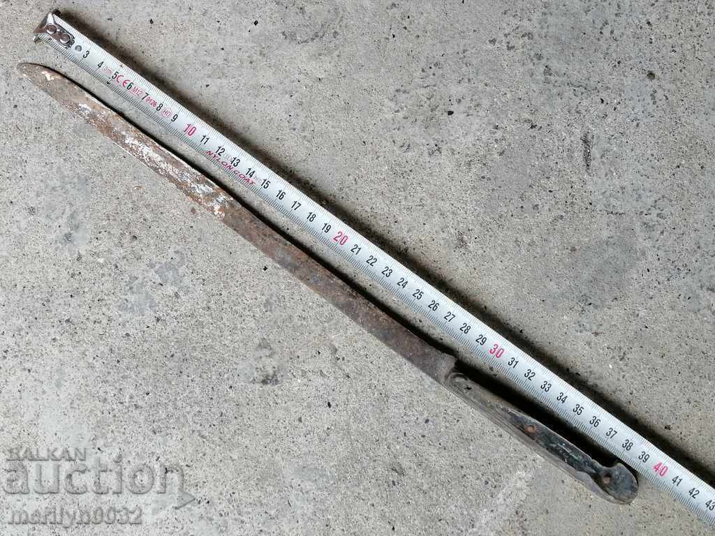 An old butcher's knife without a handle with a buffalo horn butcher handle - 5 An old butcher's knife without a handle with a buffalo horn butcher handle - 5