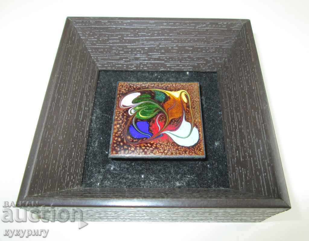 Mică decorație de artă emailată artă abstractă - 7